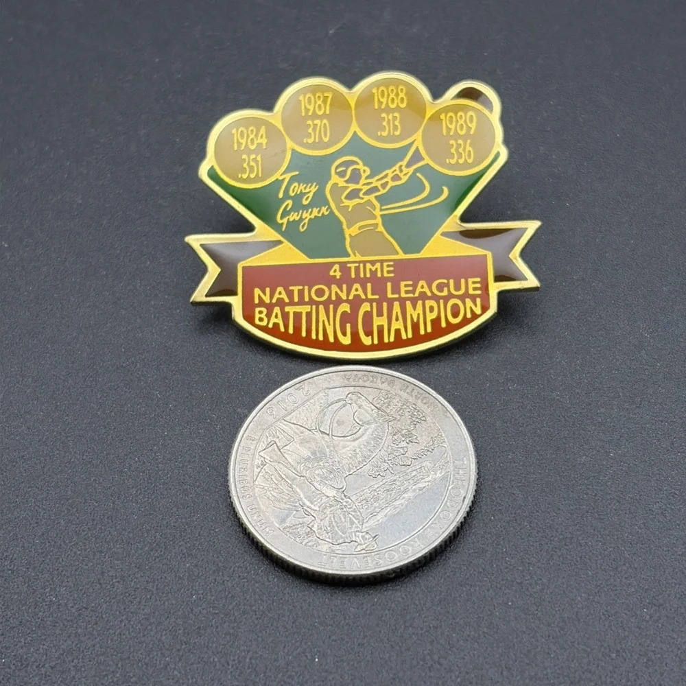 MLB Baseball San Diego Padres Tony Gwynn 4 Time Batting‎ Champion Lapel Hat Pin